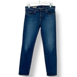 AG Adriano Goldschmied Women's Blue Skinny Faded Whisked Jeans 31R